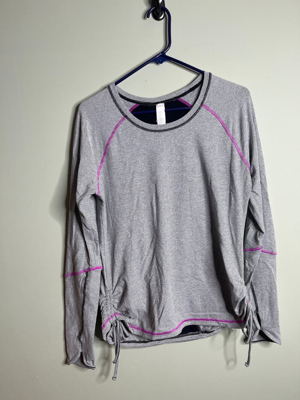Lucy striped tech dashing run long sleeve top Large